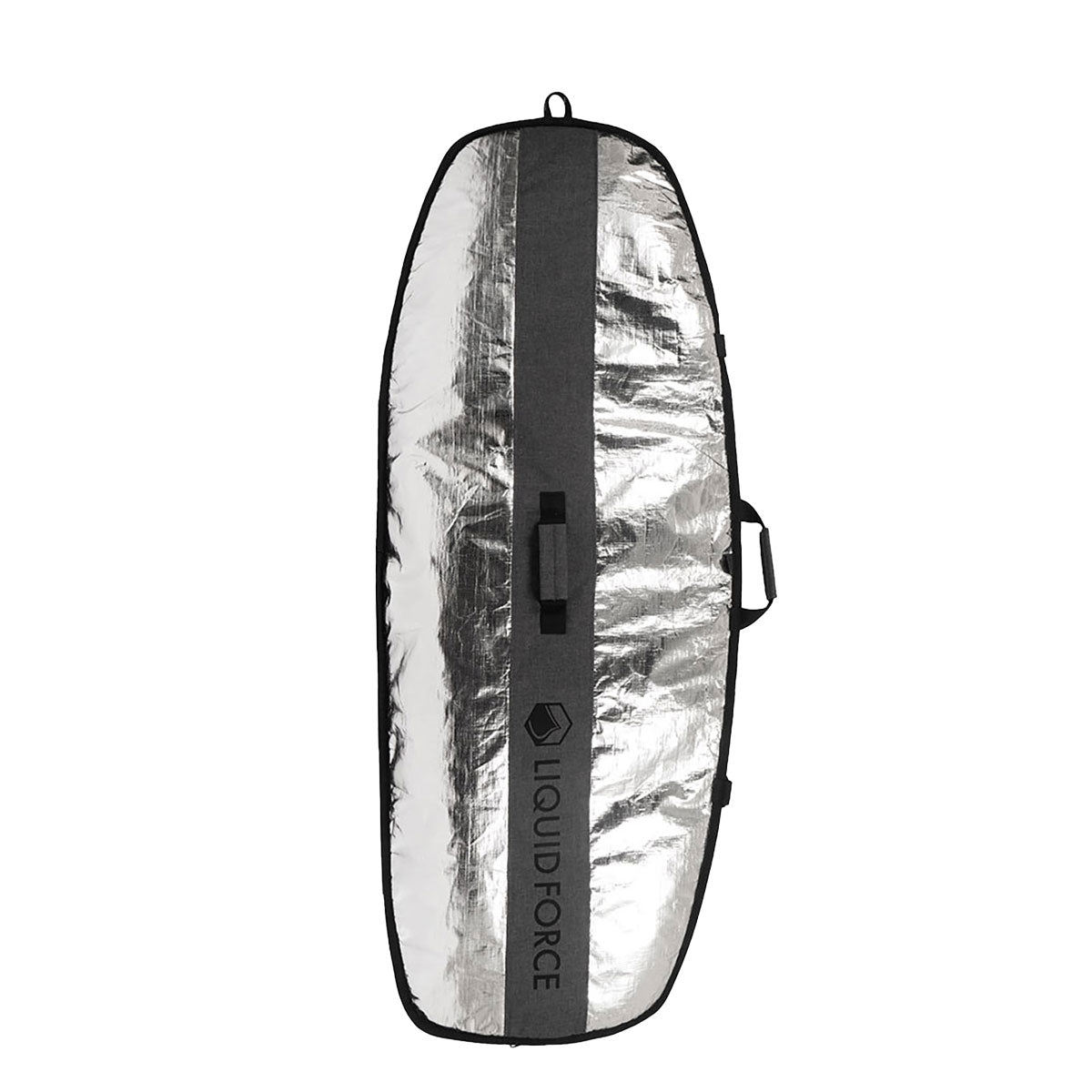 Foil Board Bag in silver/black with Liquid Force logo, ideal for travel.