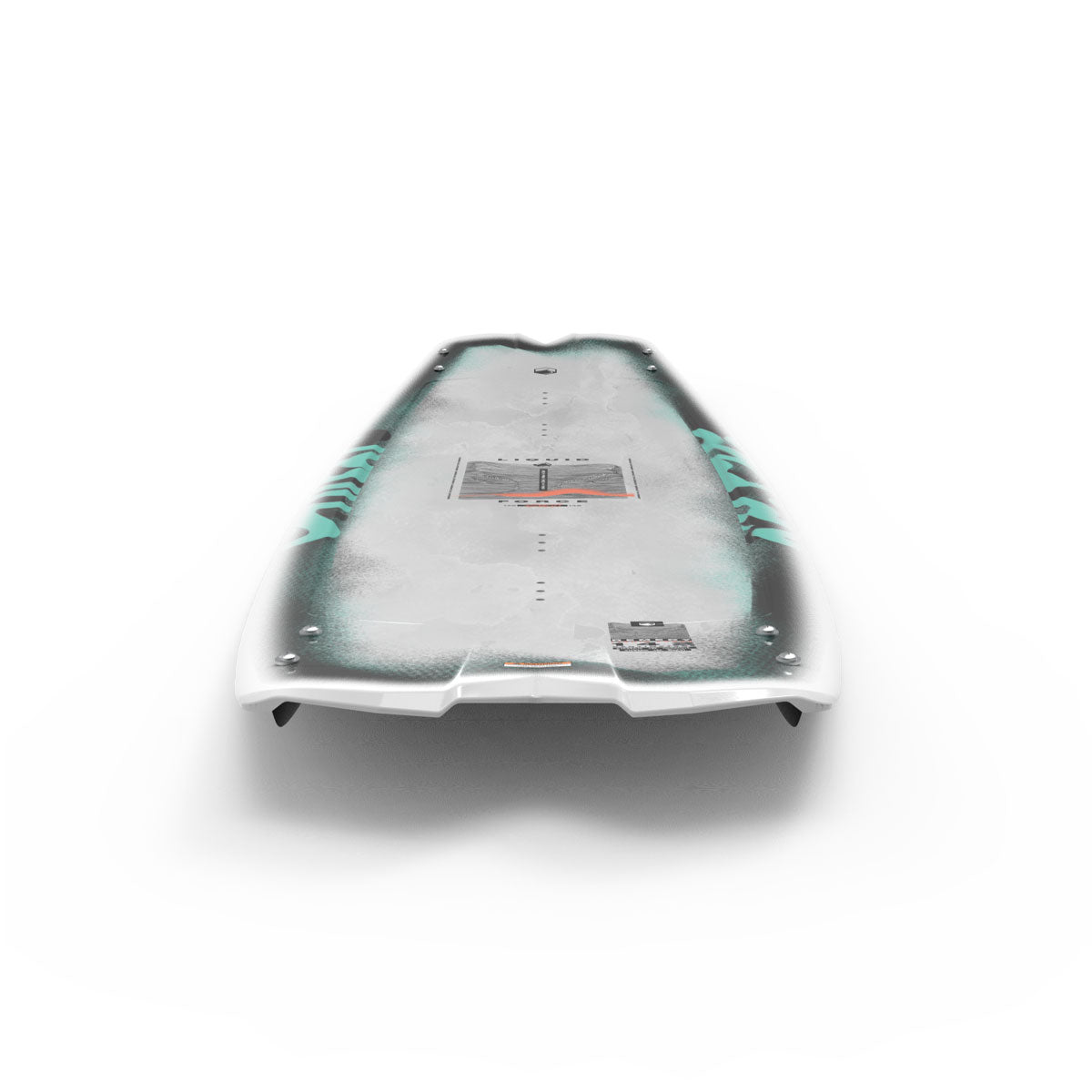 The Liquid Force Remedy wakeboard features a green and black gradient design on a white background, viewed from the tail end.