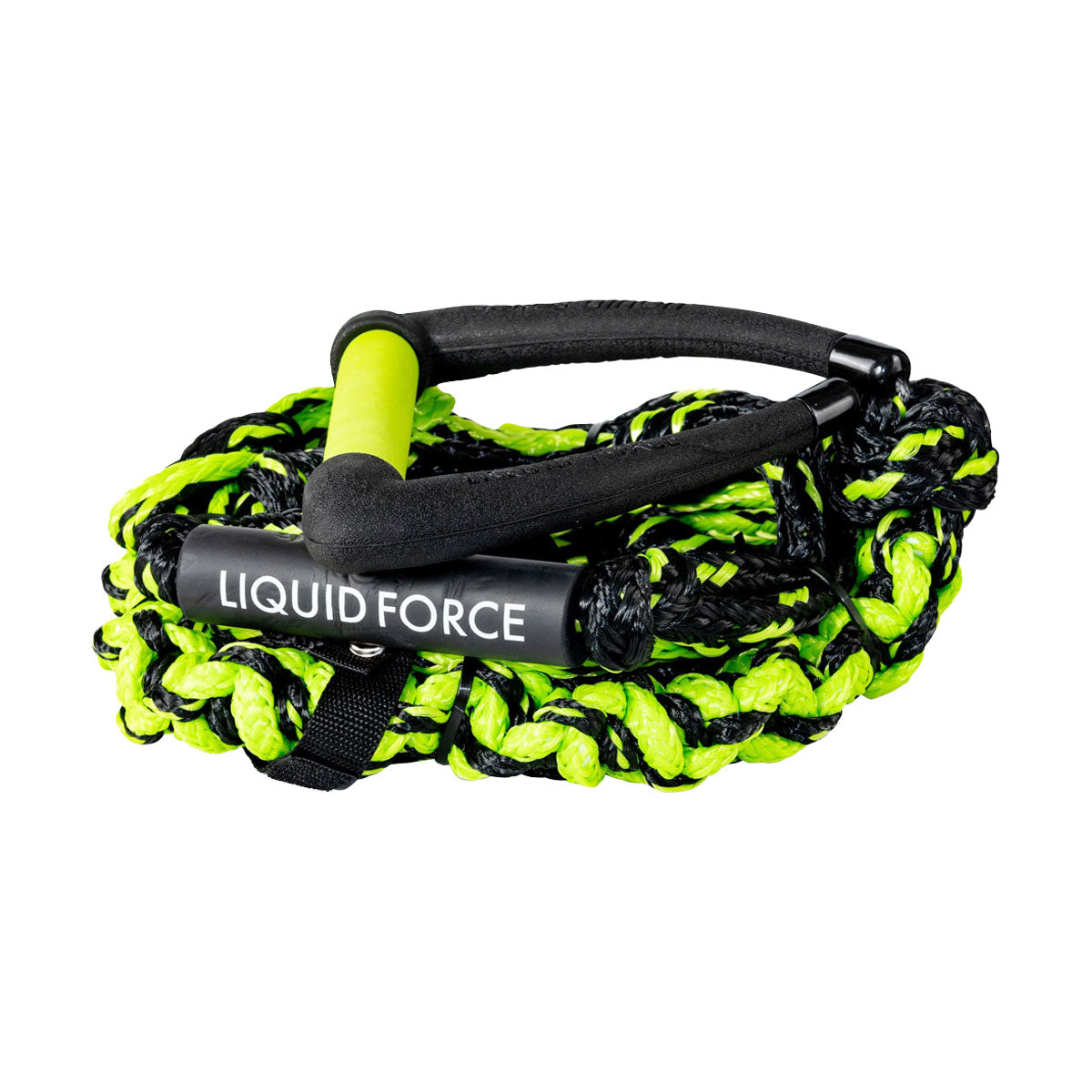 Surf 9 DLX Coiled rope and handle combo, with green and black mainline, black end caps, and green handle.