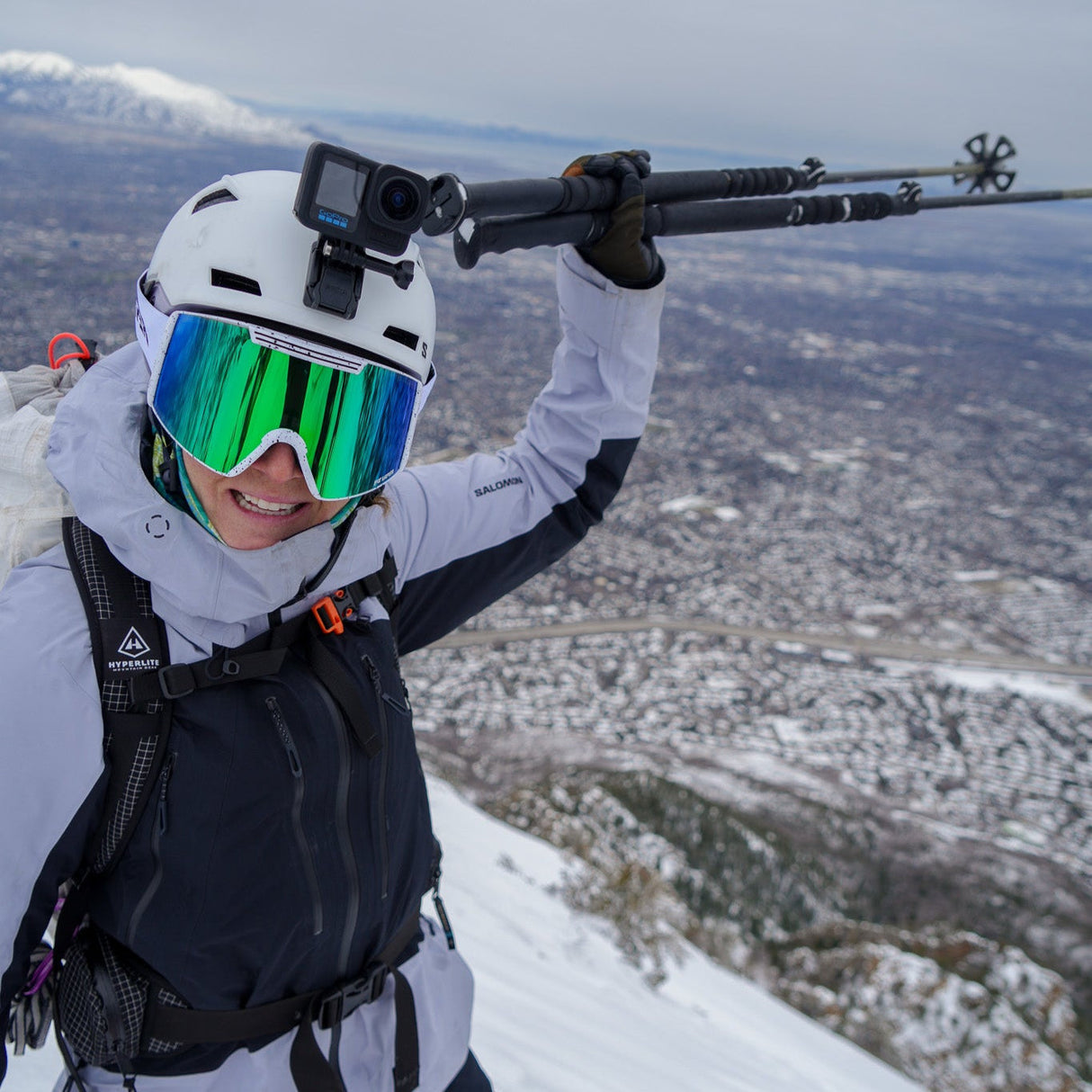 Blue-Green / Large | i_miss_skiing.JPG | The Miami Nights Backslap Ski & Snowboard Goggle from Pit Viper