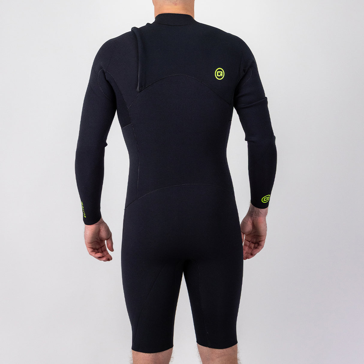 O'Brien Elite Plus 3/2mm Front Zip Mens Long Sleeve Shorty Wetsuit