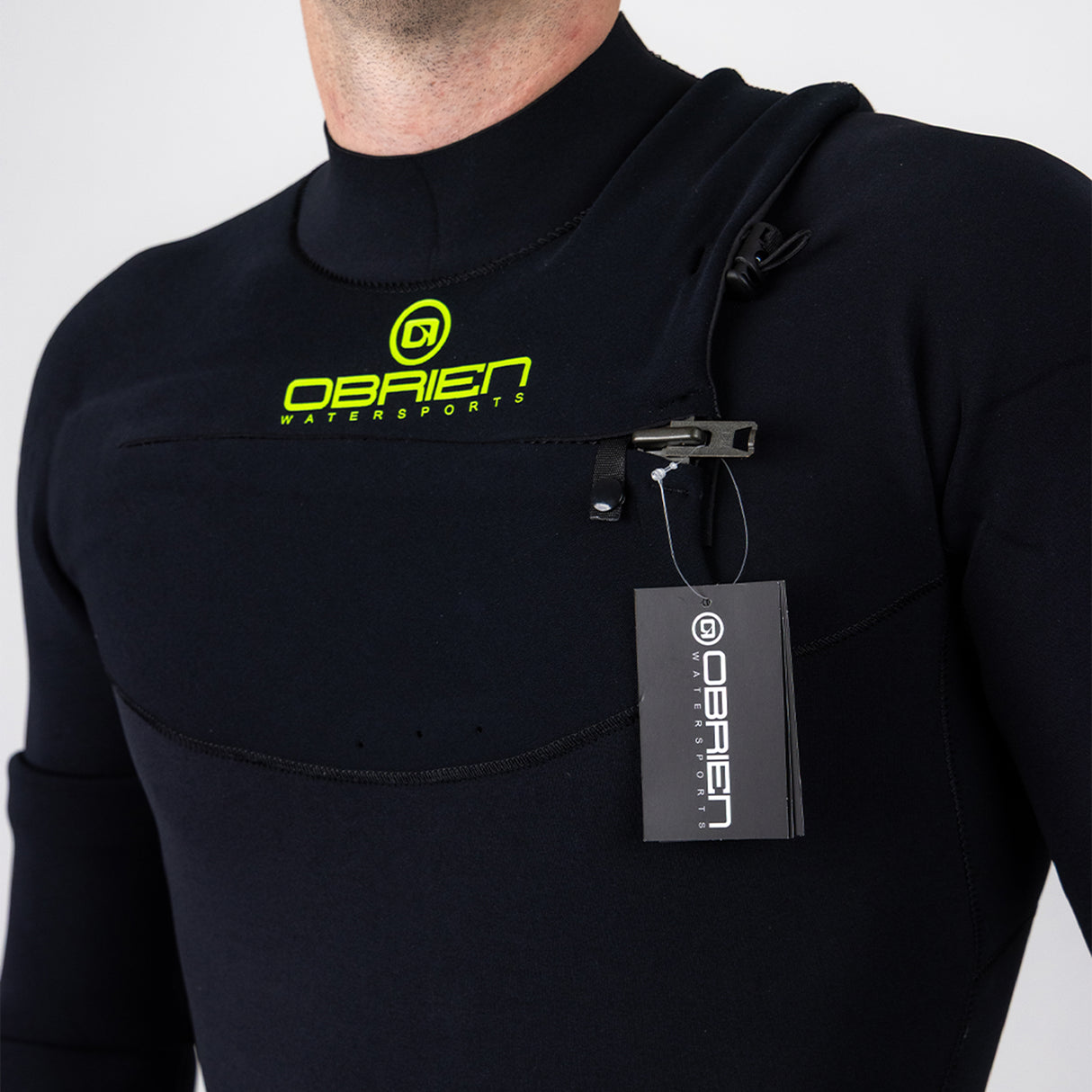 O'Brien Elite Plus 3/2mm Front Zip Mens Long Sleeve Shorty Wetsuit