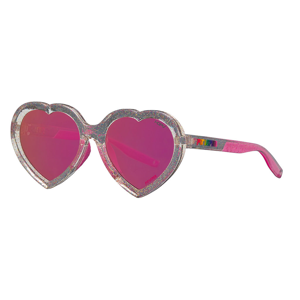 / HDPV Polarized Pink | i_am_being_held.JPG | The Rainbow Jelly Admirer, heart shaped sunglasses from Pit Viper