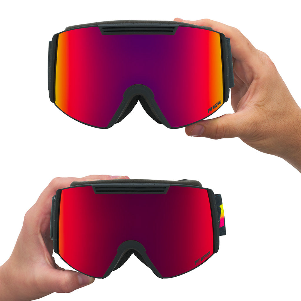 Red / Small | large_&_small.JPG | The Power Surge Backslap Ski & Snowboard Goggle from Pit Viper