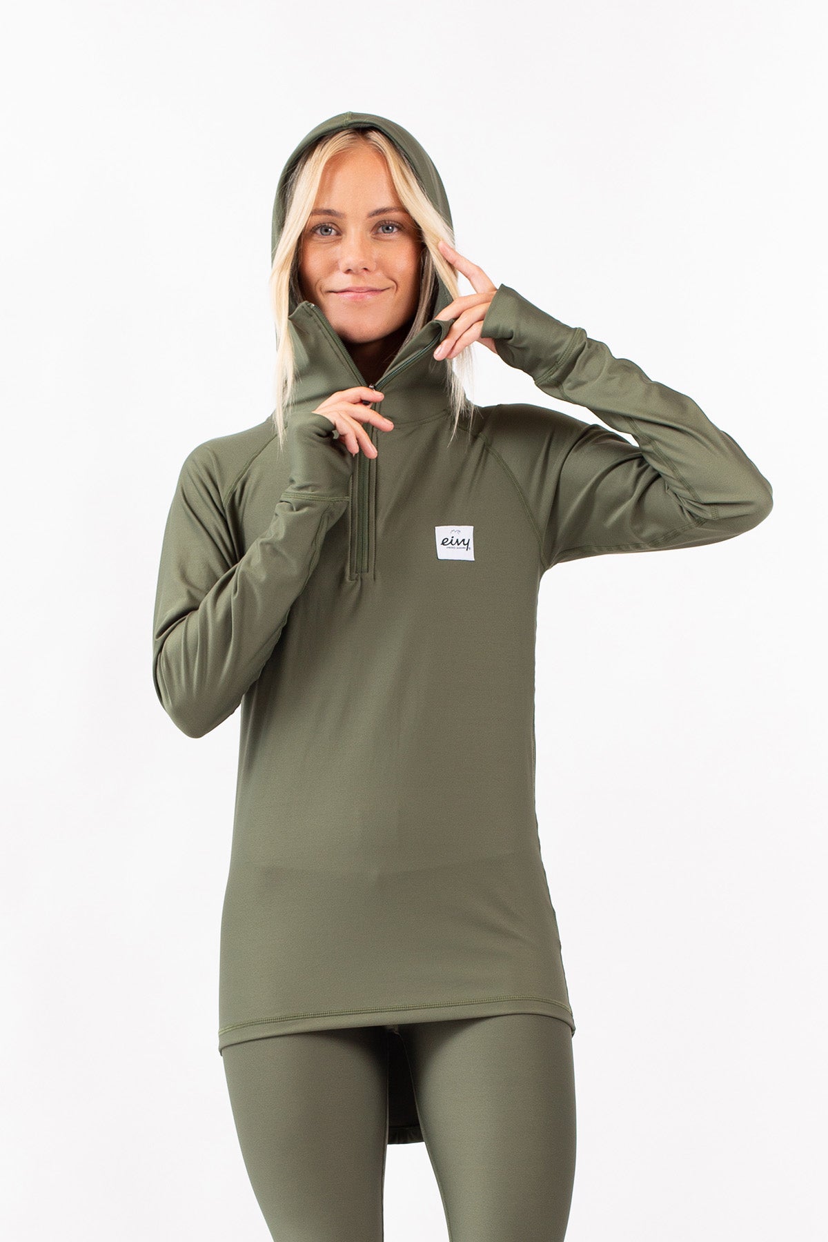 Icecold Zip Top Forest Green