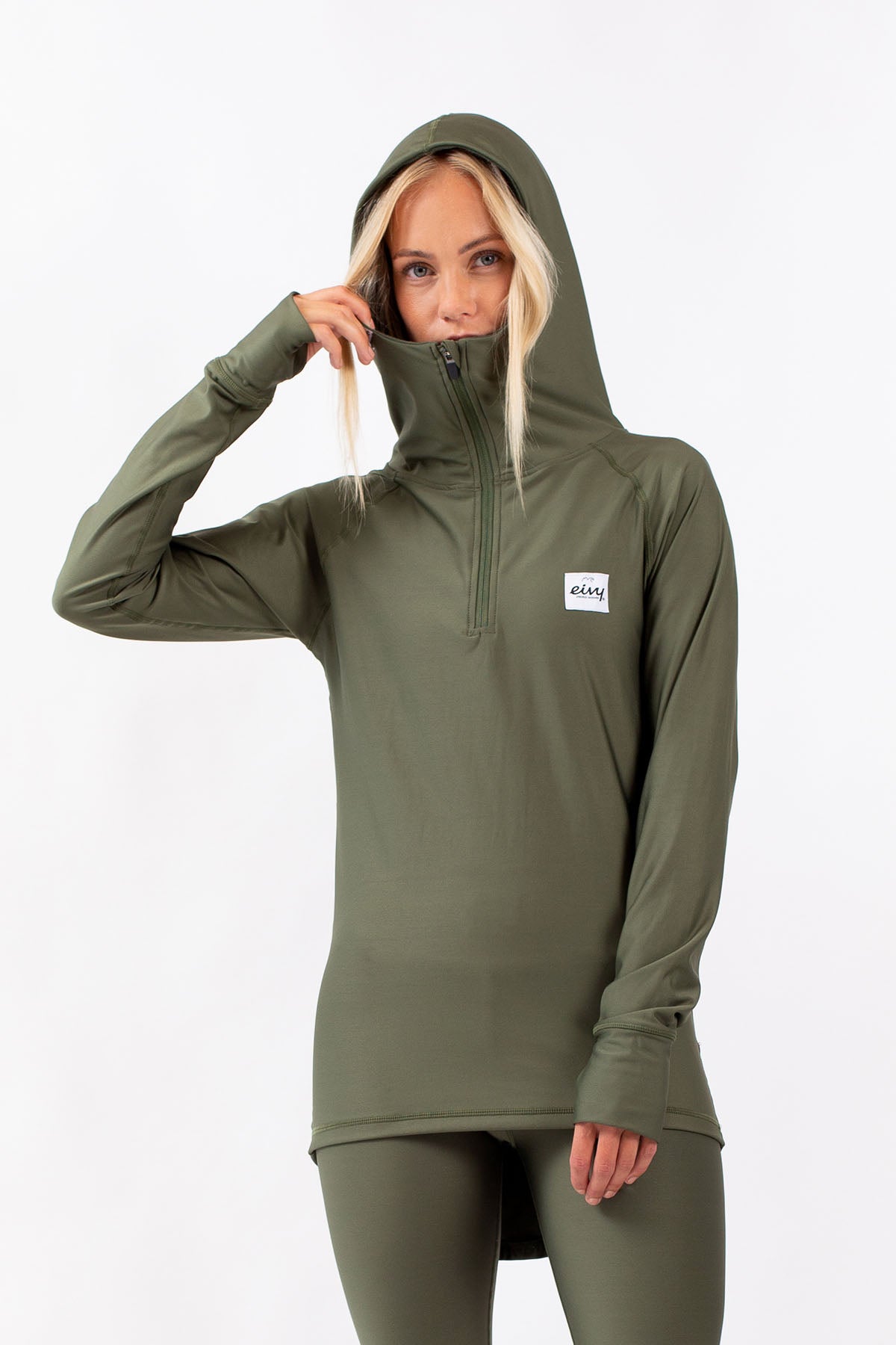 Icecold Zip Top Forest Green