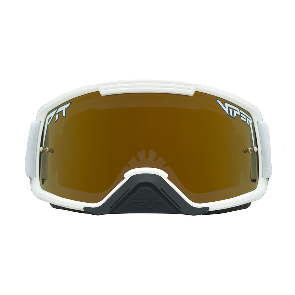 Gold / Small | full_frontal.JPG | The Miami Nights Brapstrap Moto Goggle from Pit Viper