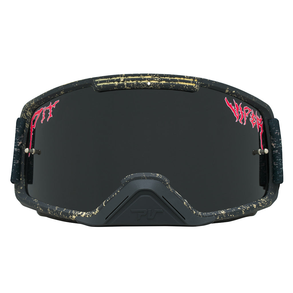 Smoke / Large | full_frontal.JPG | The Reign in Mud Brapstrap Moto Goggle from Pit Viper