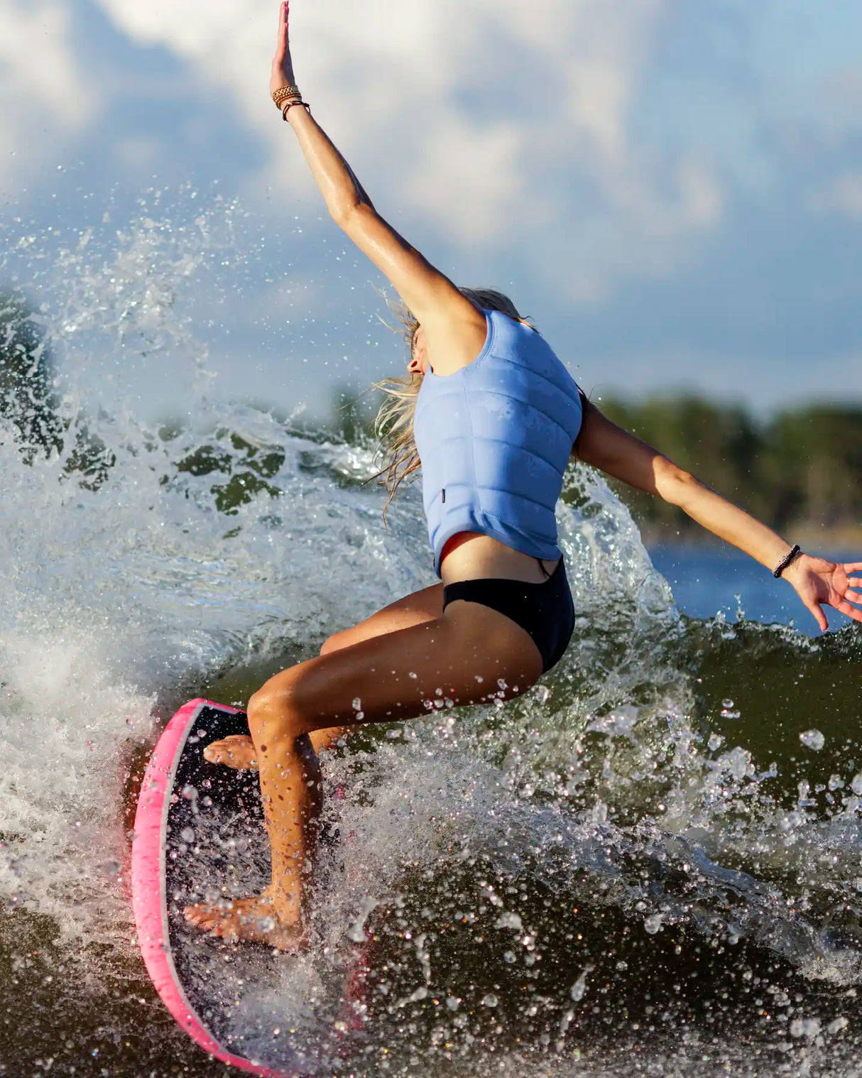 Follow Corp Womens Impact Vest - Pastel Blue