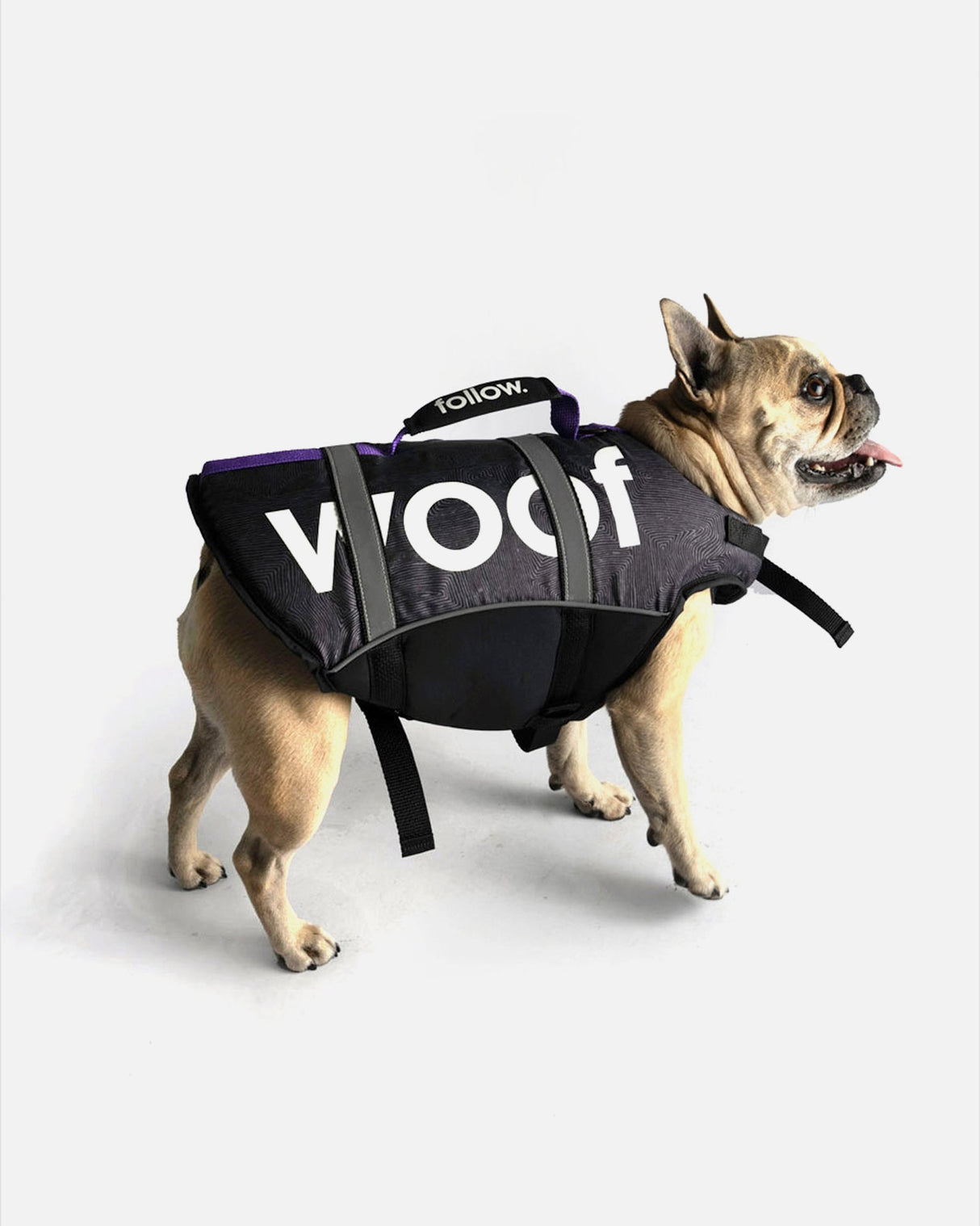 Follow Dog Floating Aid - Black/Purple