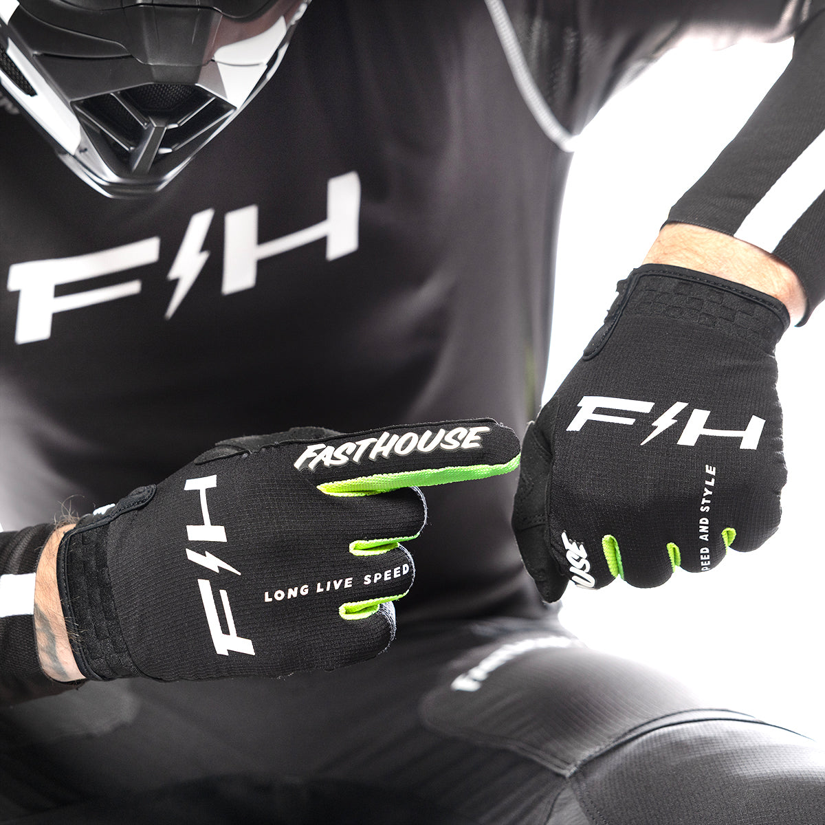 Elrod Nitro Glove - Black Neon