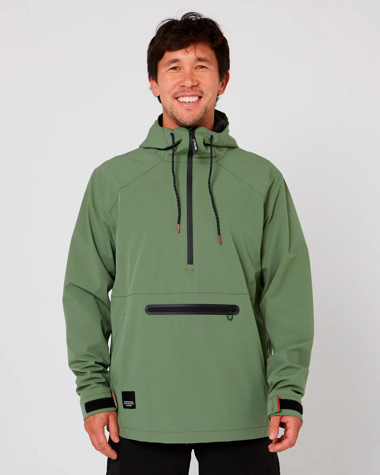 Follow Outer Spray Anorak Jacket - Olive Font