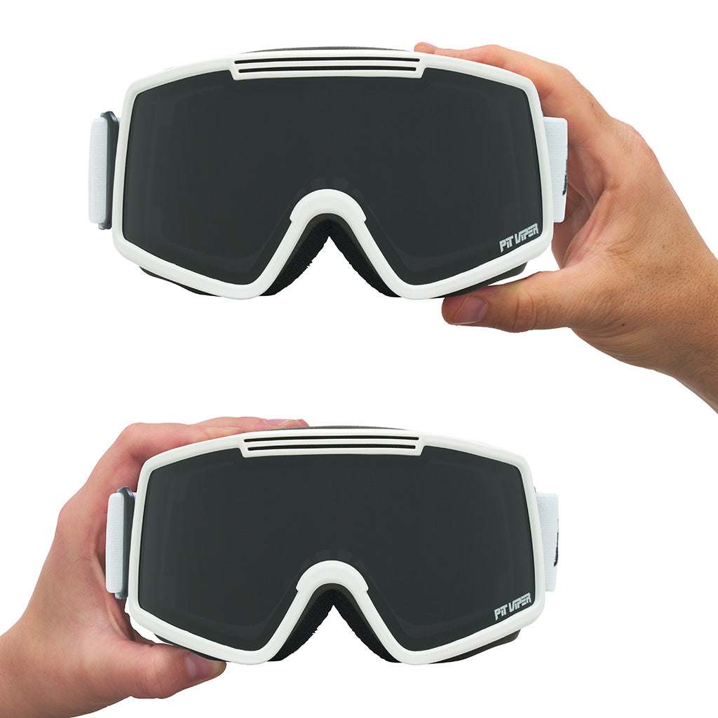 Smoke / Large | large_&_small.JPG | The Miami Nights Small French Fry Goggles from Pit Viper Sunglasses