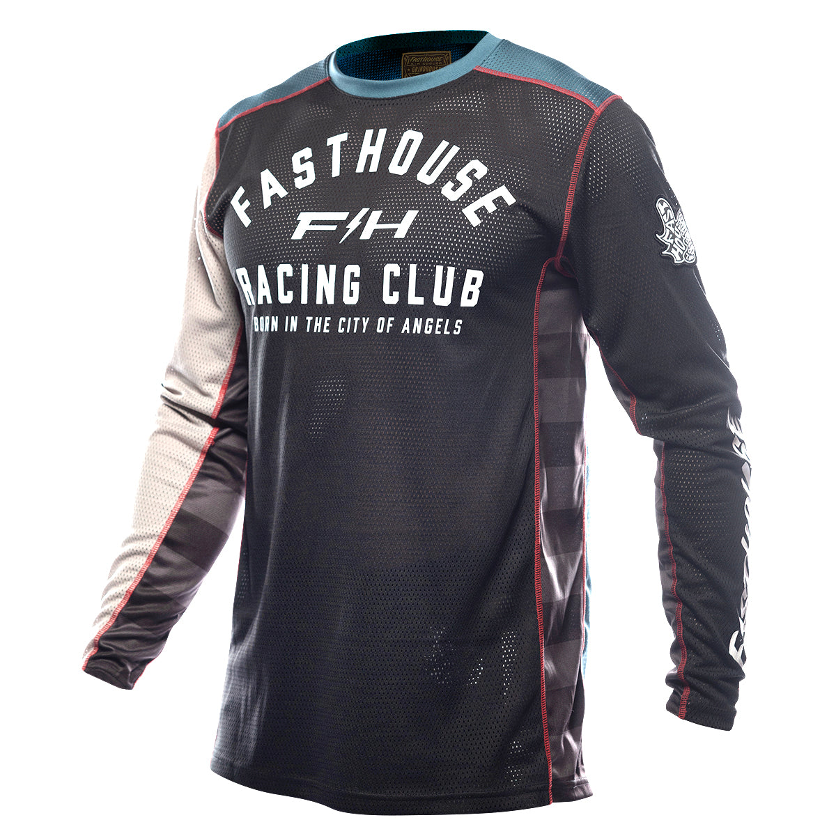 Grindhouse Air-Cooled Club Jersey - Black/Teal