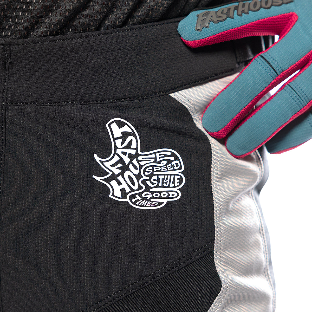 Grindhouse Club Pant - Light Gray/Black/Teal