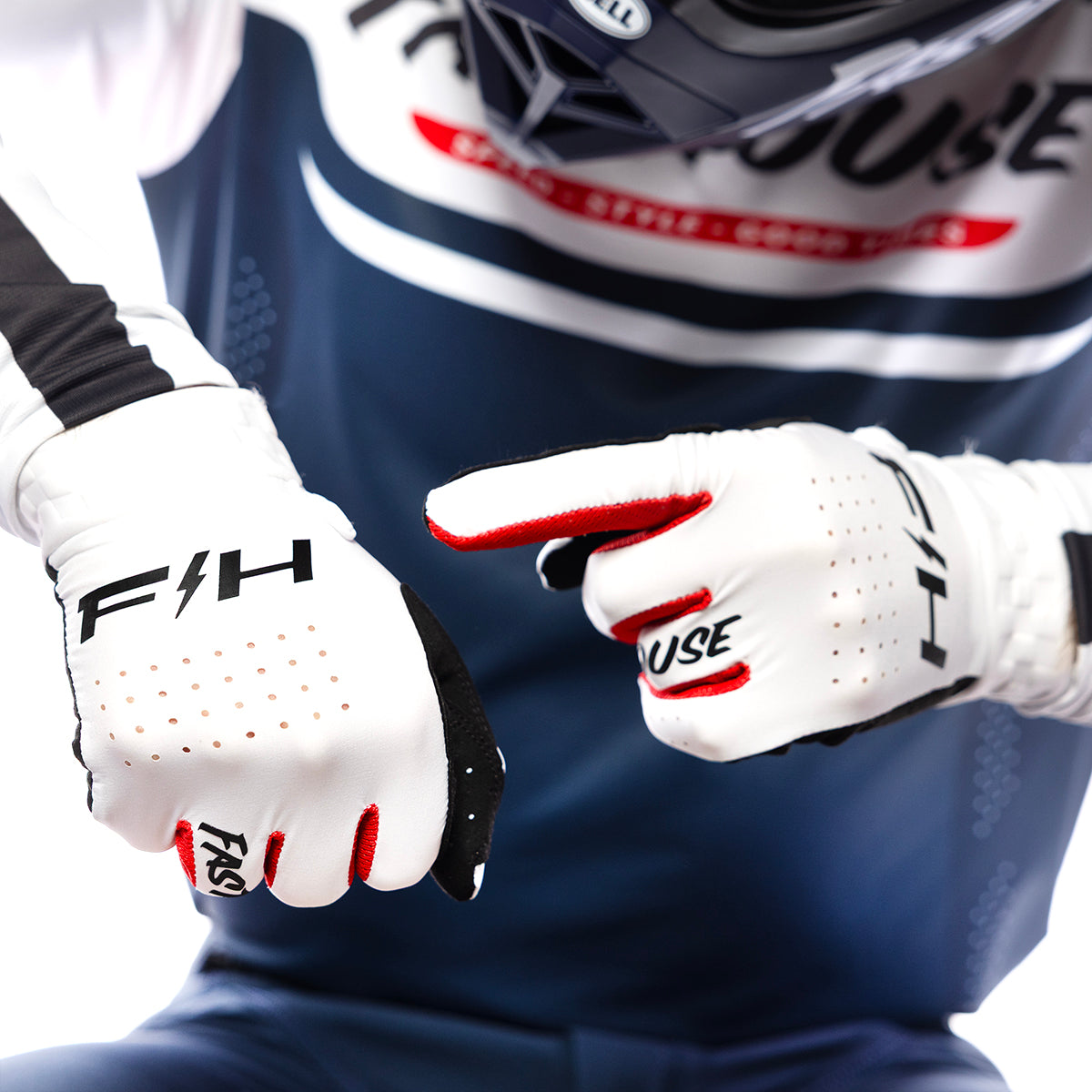 Helix Circuit Glove - White