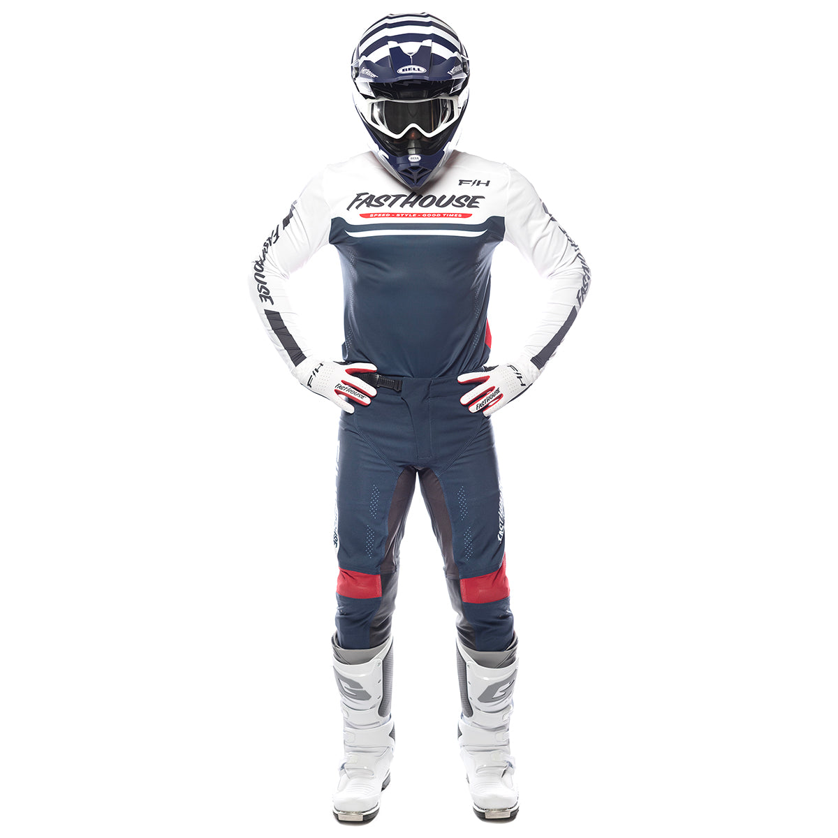 Helix Circuit Pant - Navy/White/Red