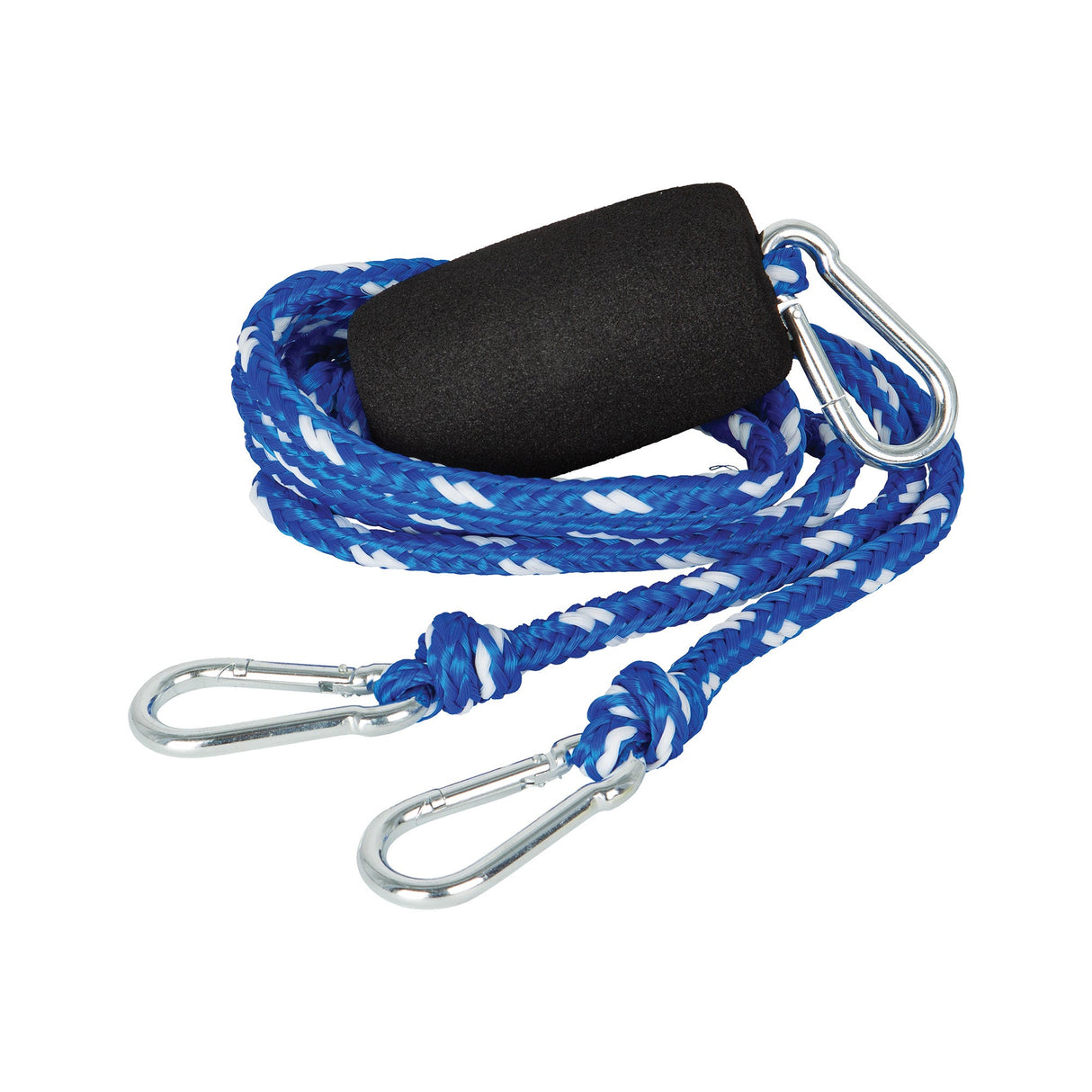 O'Brien Ski Tow Harness with metal attachments and a white and blue braided rope.
