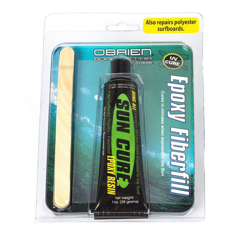O'Brien Epoxy Board Repair Kit with UV cure resin and an applicator for quick board fixes.