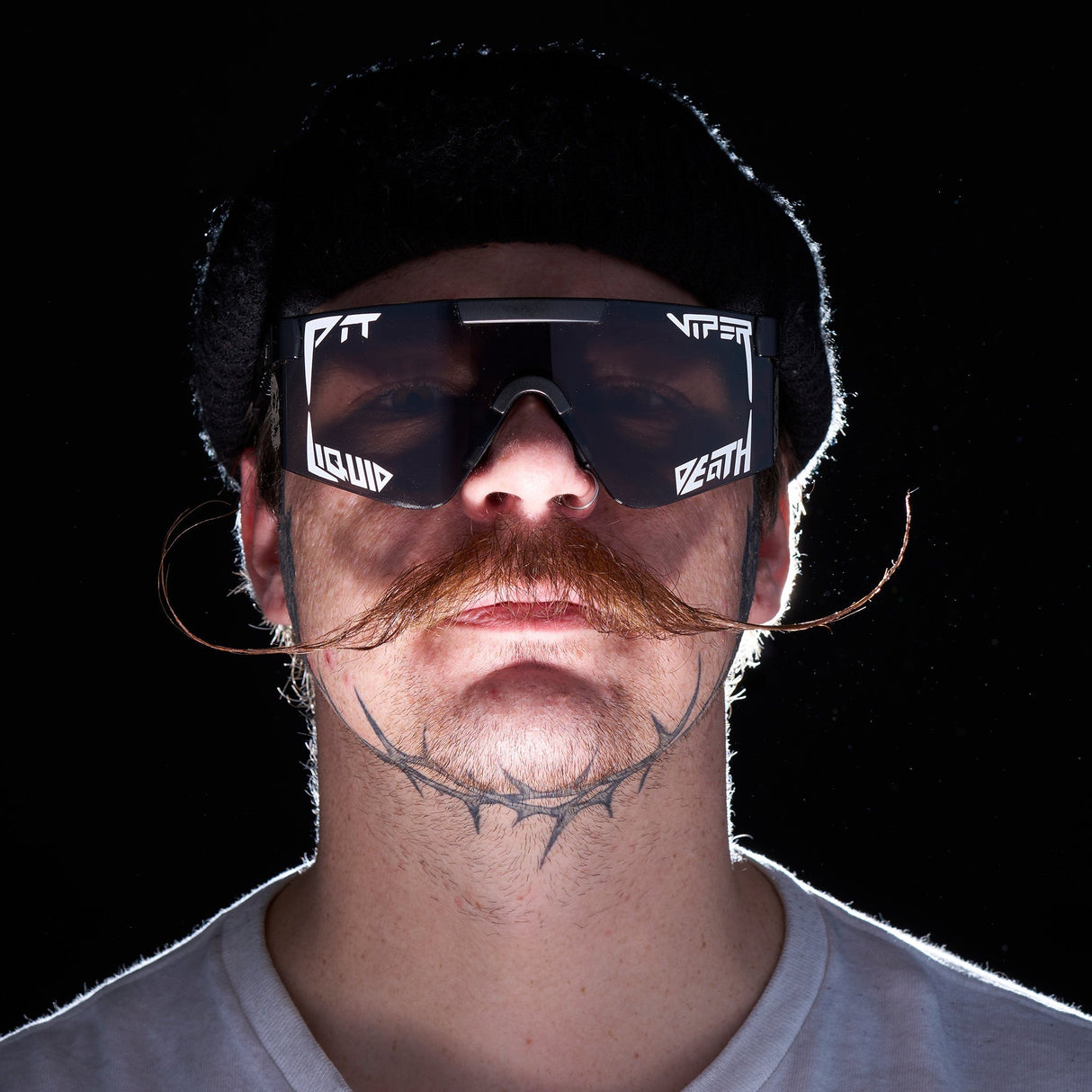 Z87+ Smoke / Regular | photo_of_person.JPG | The Death Dealer Original 2.0 Sunglasses from Pit Viper and Liquid Death