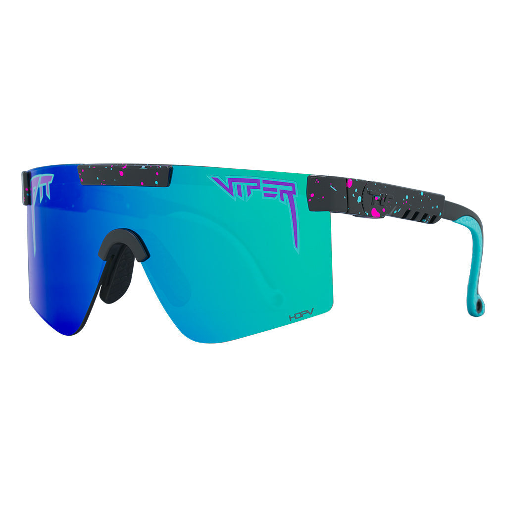 Regular / HDPV Polarized Blue | boop.JPG | The Midnight Original Regular HDPV Polarized Blue, shield style sunglasses from Pit Viper, polarized sunglasses from Pit Viper