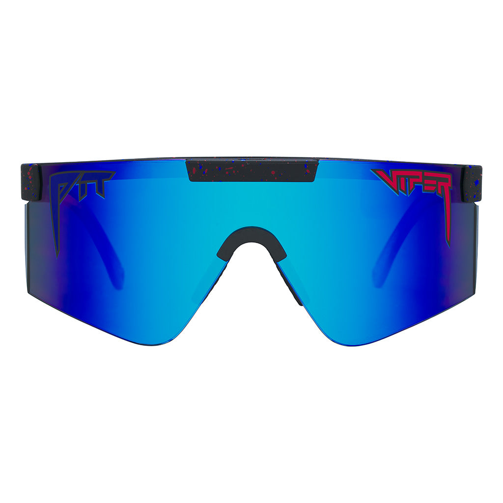 Wide / Z87+ Blue | take_pictures.JPG | The Peacekeeper Original Wide, shield style sunglasses from Pit Viper, safety rated sunglasses from Pit Viper