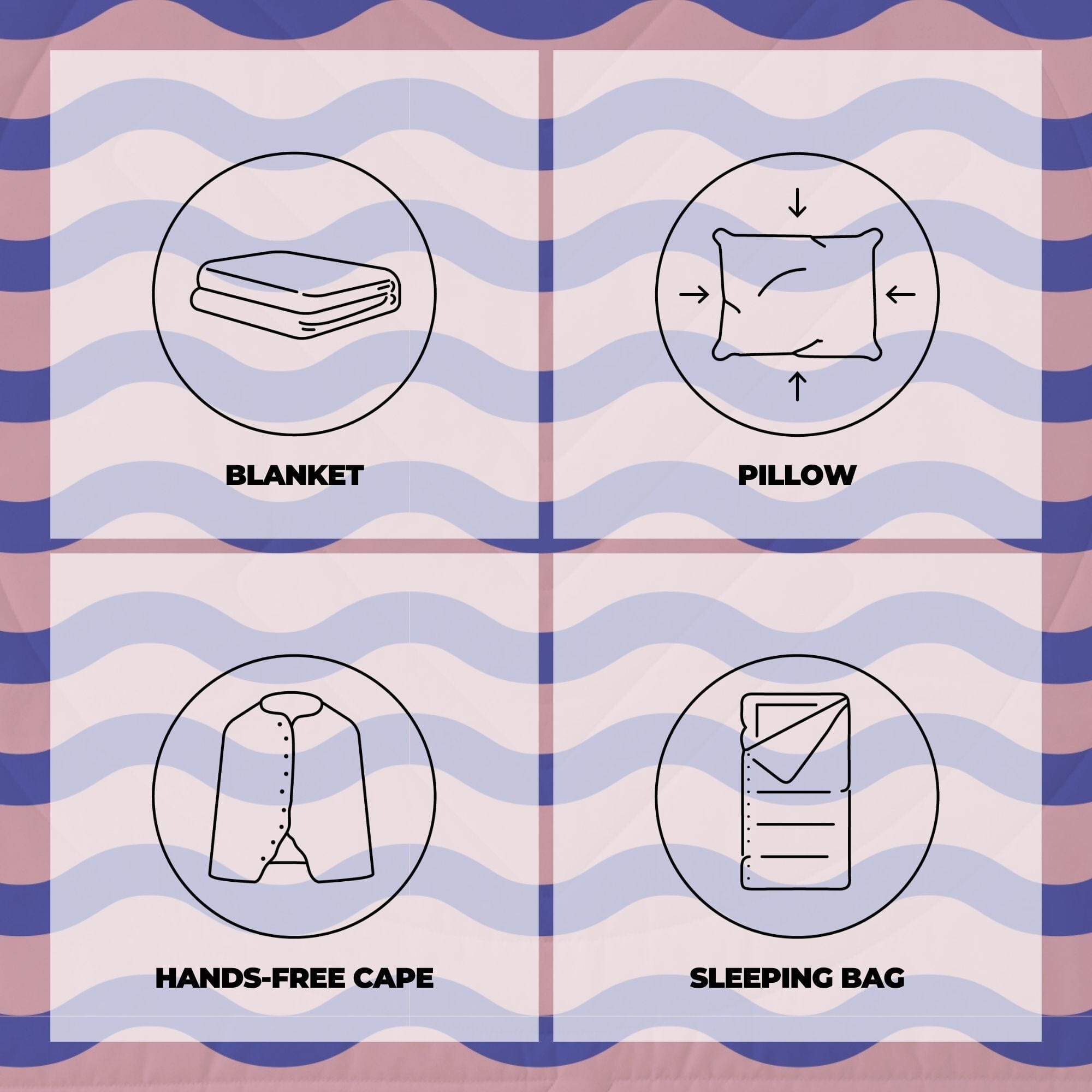 VOITED Fleece Outdoor Camping Blanket - Breezy