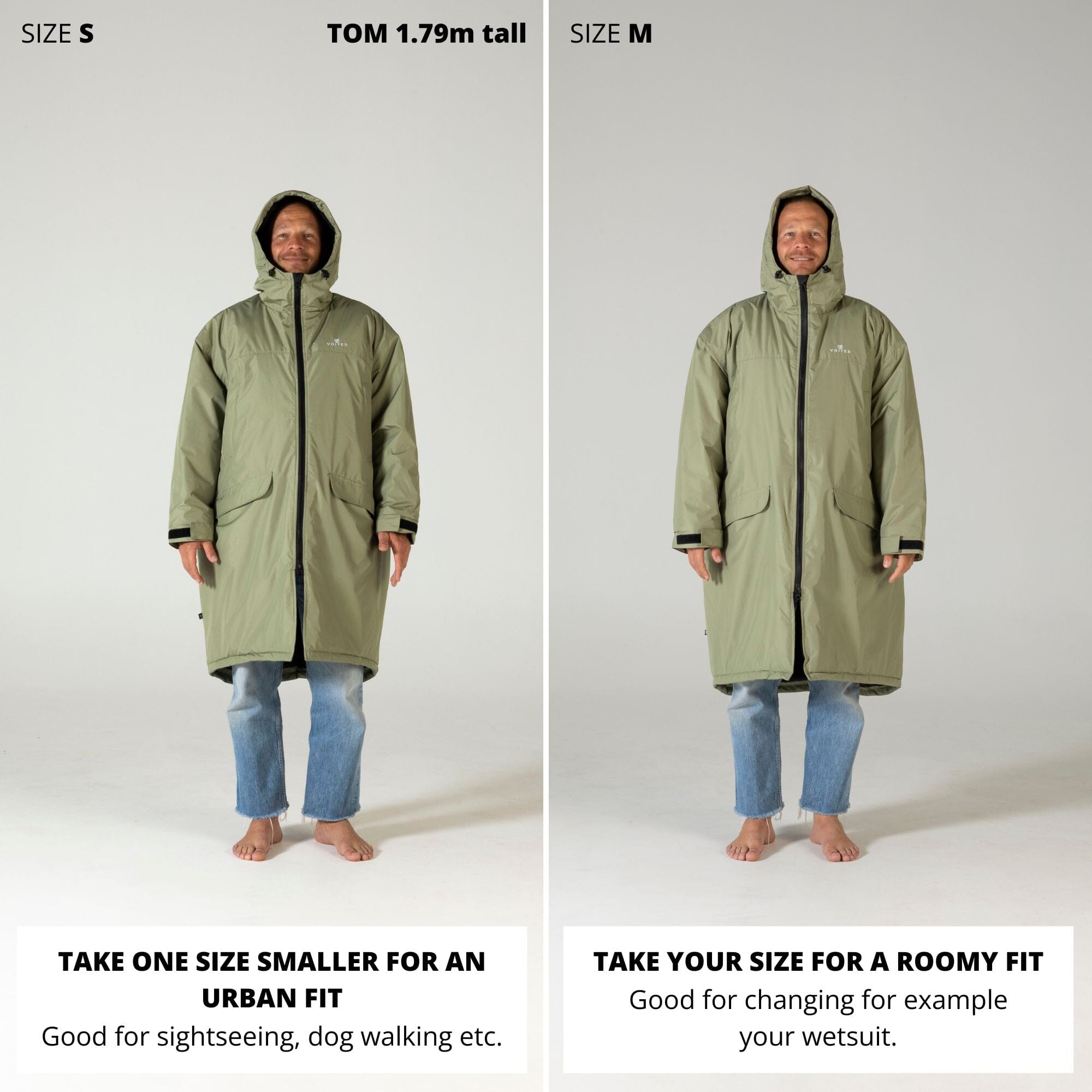 VOITED 3rd Edition Outdoor Changing Robe & Drycoat for Surfing, Camping, Vanlife & Wild Swimming - Blue Dancer