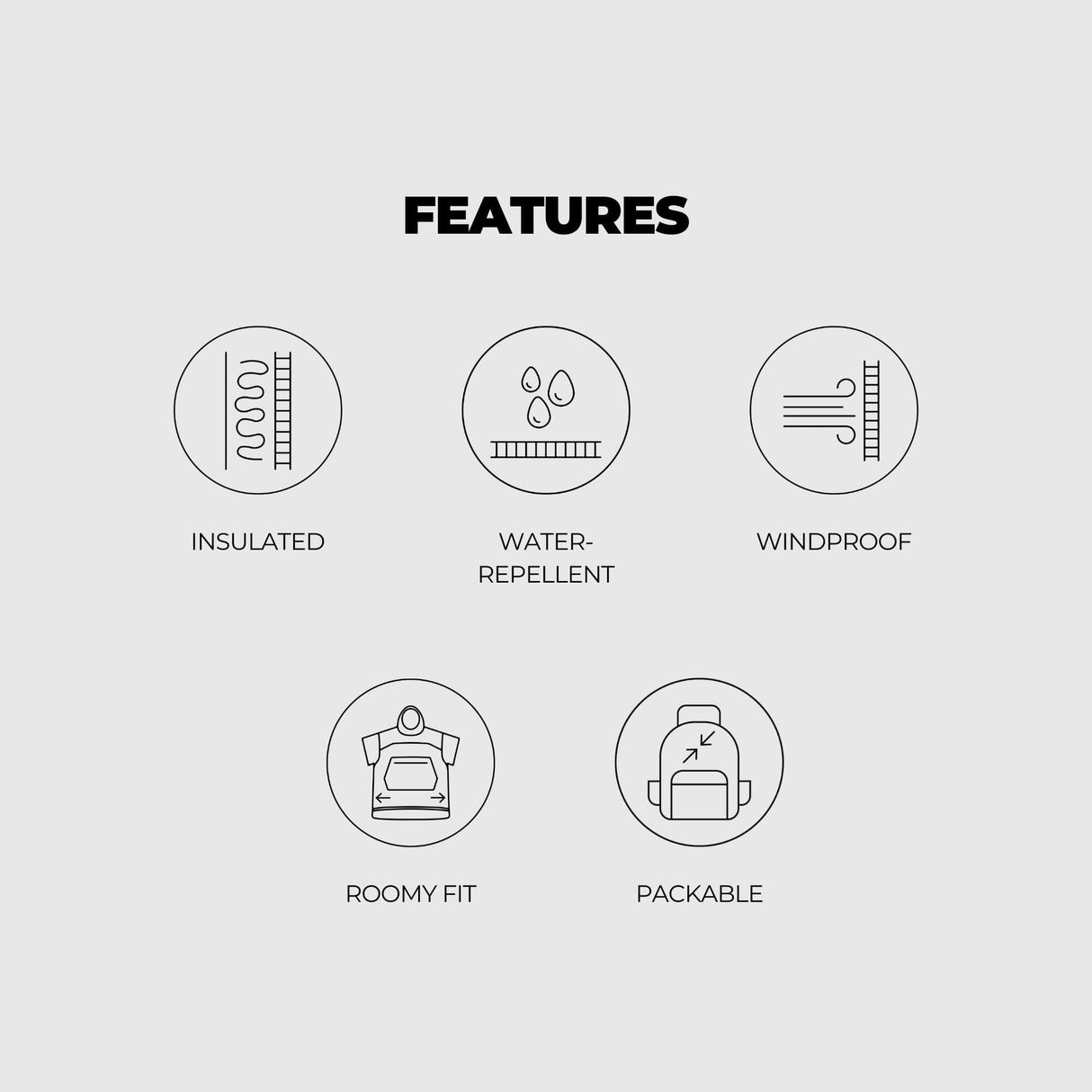 VOITED 3rd Edition Outdoor Poncho for Surfing, Camping, Vanlife & Wild Swimming - Black