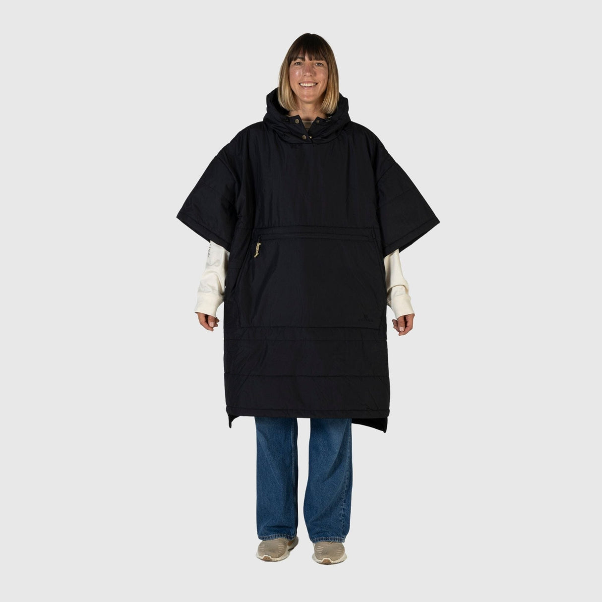 VOITED 3rd Edition Outdoor Poncho for Surfing, Camping, Vanlife & Wild Swimming - Black