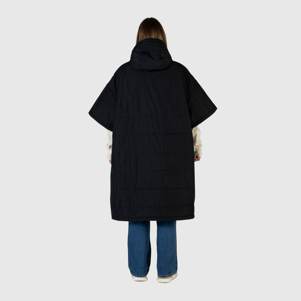 VOITED 3rd Edition Outdoor Poncho for Surfing, Camping, Vanlife & Wild Swimming - Black