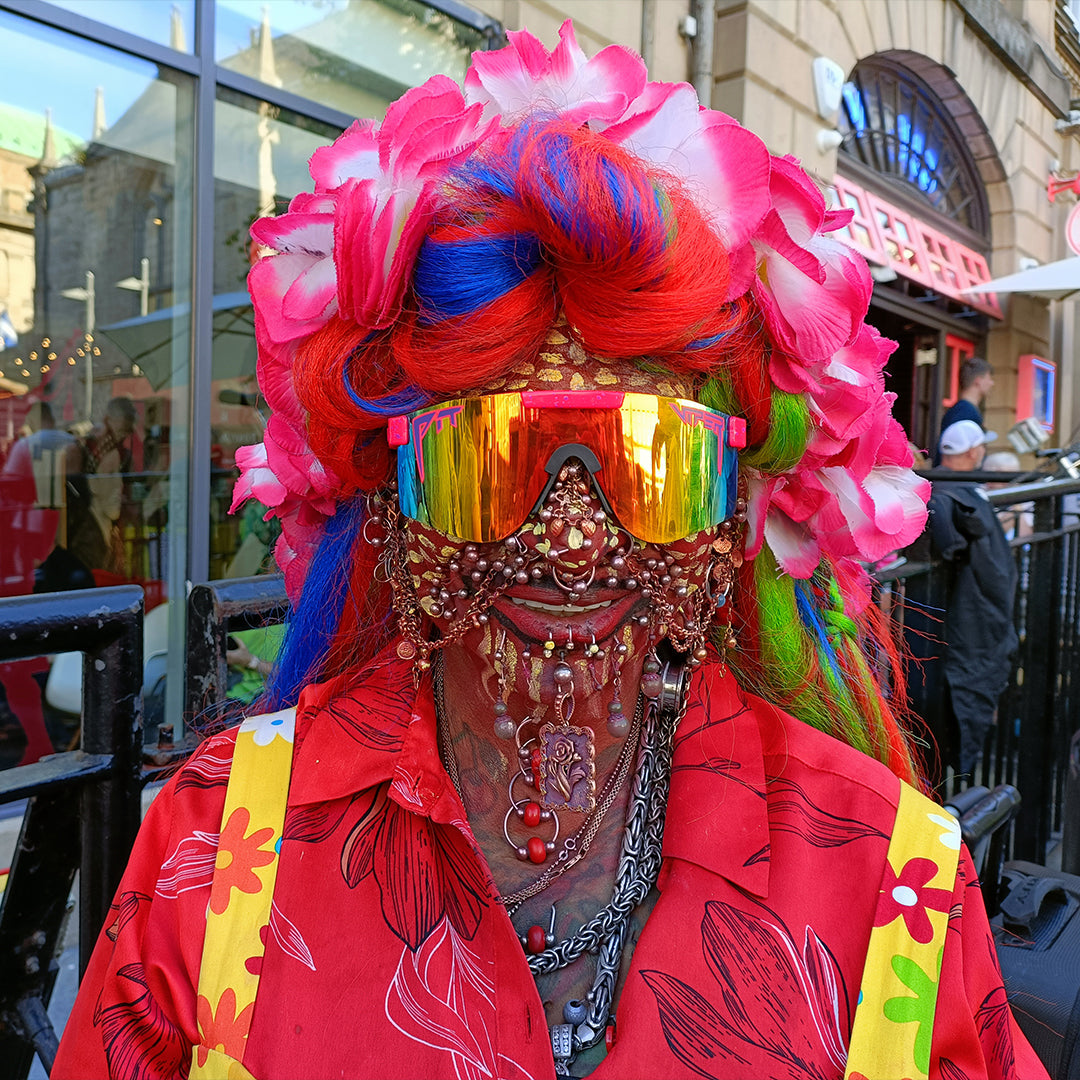 Wide / Polarized Rainbow | AHHHHHHHHHHH.JPG | Person wearing The Radical Original from Pit Viper Sunglasses