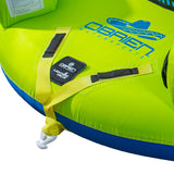 OBrien Sombrero Towable Tube seats 4 for water fun in vibrant green-blue.