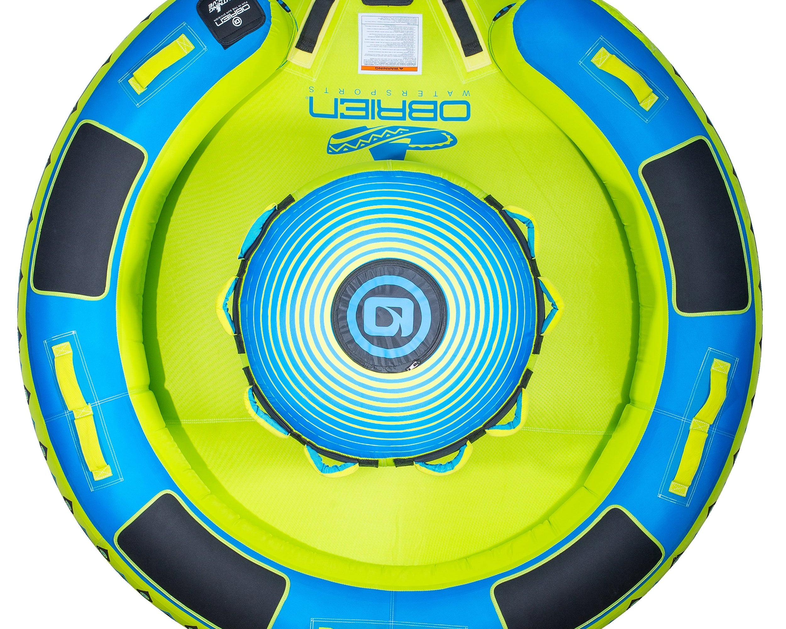 OBrien Sombrero Towable Tube: blue-green, water fun for four riders.