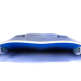 Close-up of O'Brien Hooky Wakeboard’s logo and grab rail, highlighting its contoured edge for better grip.