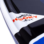 Angled view of O'Brien Hooky Wakeboard’s dual hybrid rail system for enhanced performance and durability.