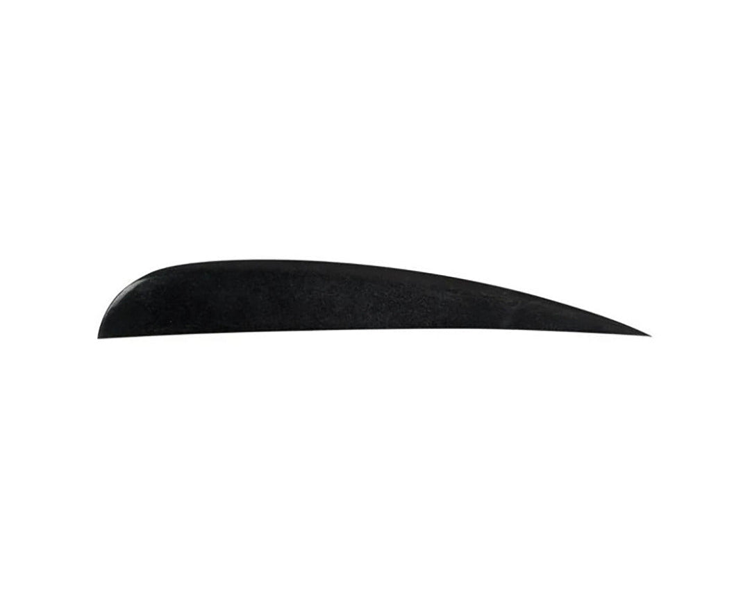 LBC Fin 10-24: Black crescent sculpture on white background.
