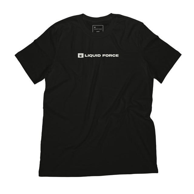 Basic Tee: Black shirt with LIQUID FORCE logo on the front.