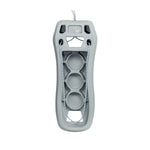 Rear view of liquid force boat defender in Light Grey, includes rope to secure product and made of EVA injected foam.