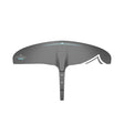 Top view of a black Carbon Horizon 1050 FuseLock Front Wing features with teal and white accents, against a black background.