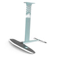 Front angled view of teal and white Horizon Surf 120 hydrofoil set on a white background.