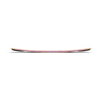 Side view of wakeboard showcasing its concave curved shape against a white background.
