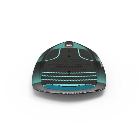 Nebula Foil board in black and turquoise from above on a white background.