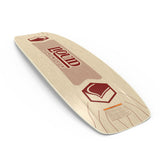 Liquid Force wakeboard with red graphics on a white background.