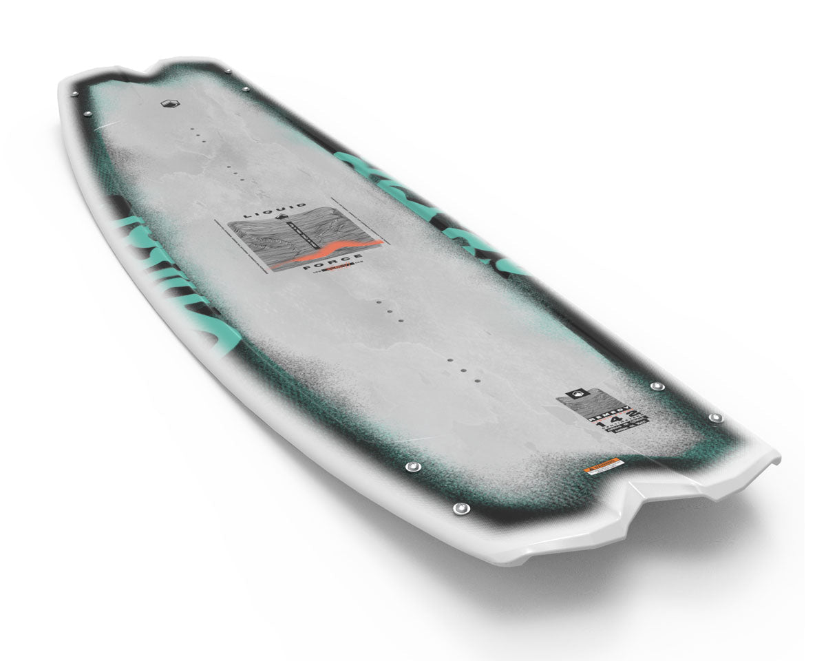 The Remedy foil board by Liquid Force has a white and green design, textured surface, and black branding accents.
