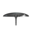 Top view of a black Carbon Stratus 950 FuseLock Front Wing features with teal and white accents, against a black background.