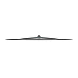 Front view of black Carbon Stratus 950 Front Wing against a white background.