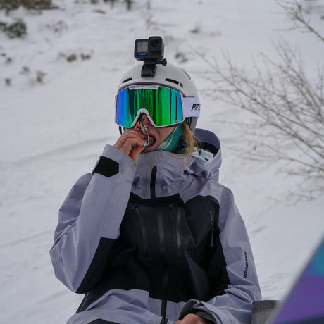 Blue-Green / Large | this_is_mali.JPG | The Miami Nights Backslap Ski & Snowboard Goggle from Pit Viper