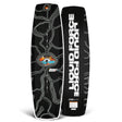 Top and base view of Butterstick Pro wakeboard with black base and white line art accents.