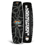 Top and base view of Butterstick Pro wakeboard with black base and white line art accents.